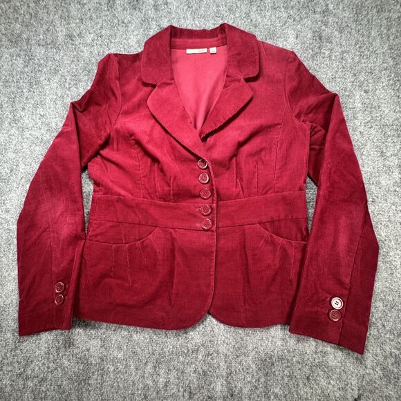 Halogen Jackets & Blazers - Halogen Women's Pink Corduroy Blazer Jacket Size L Cotton Stretch Career